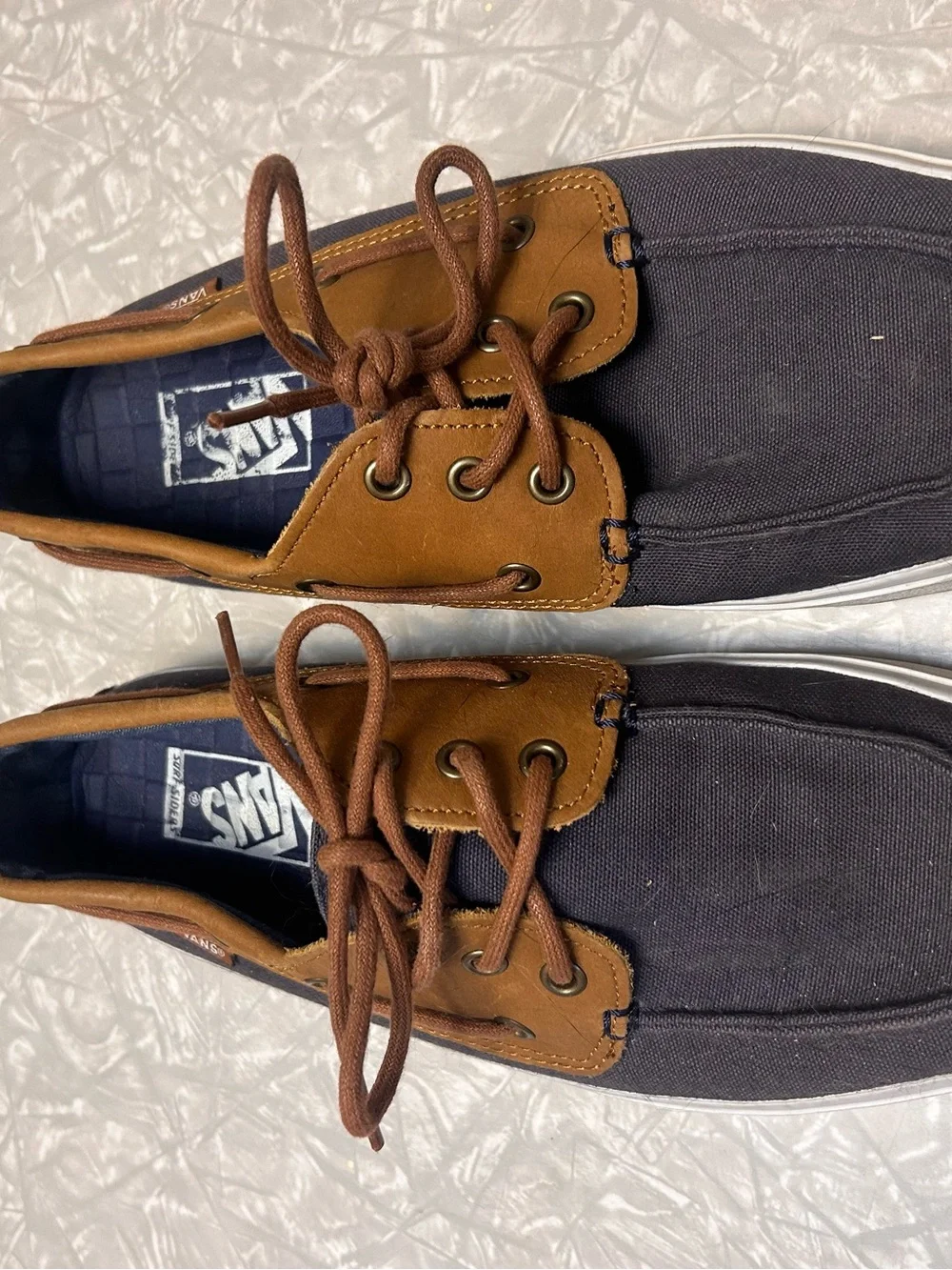 Vans Surf Siders Deck Two-Tone Low Top Barco Lace Up Boat Shoes 9.5